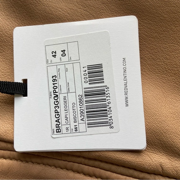 New with tags Red Valentino lamb skin leather tiered ruffle lace Nappa skirt 4 - Picture 5 of 15